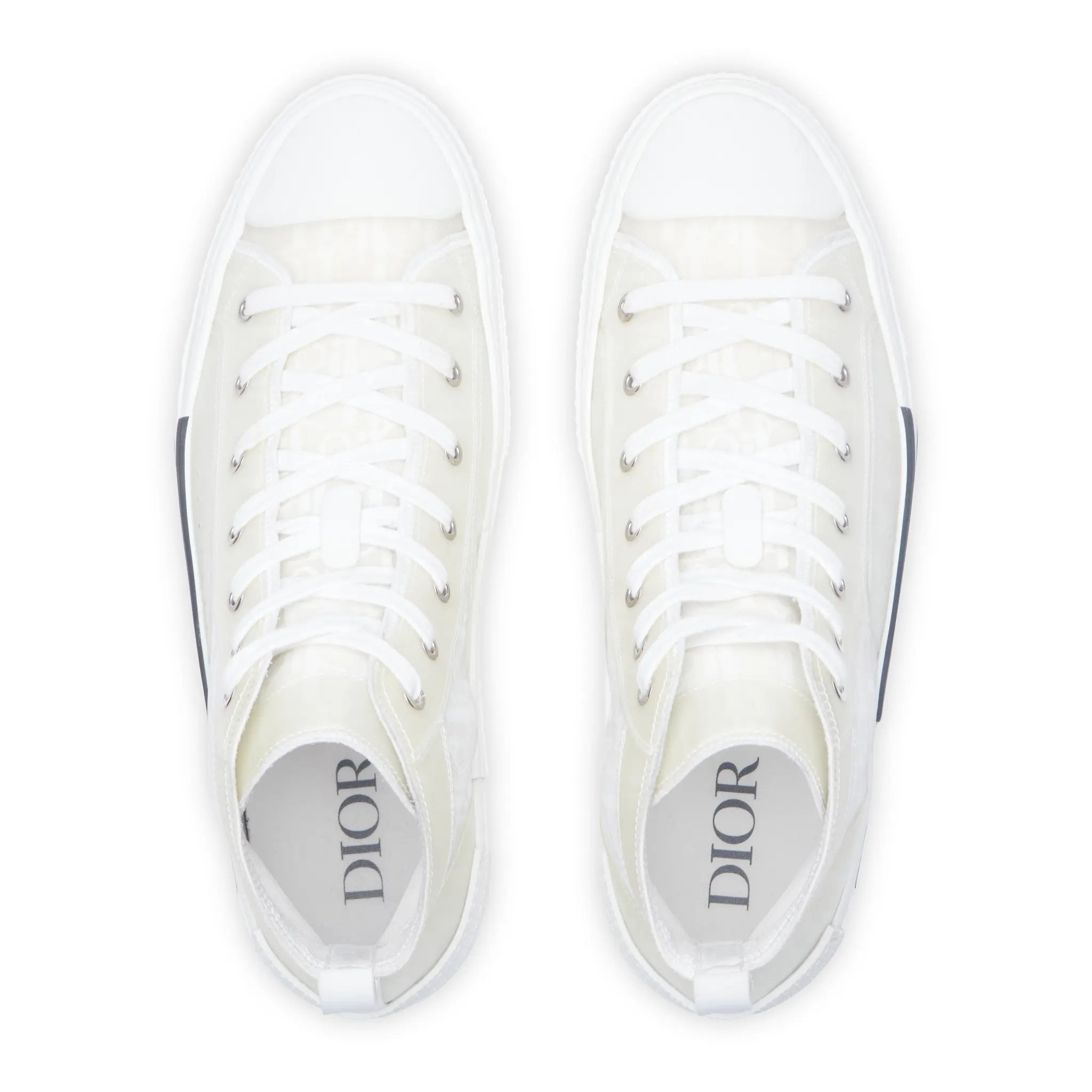 Upper View of Preloved - Dior B23 Dior Oblique Canvas High White Sneaker 3SH118YNT_H060